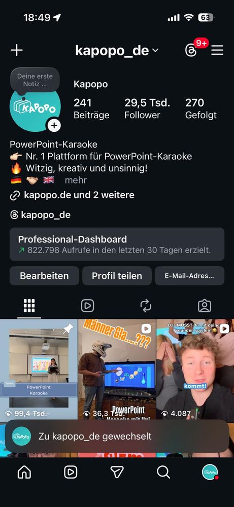 Kapopo Instagram heute &ndash; 29.500 Follower